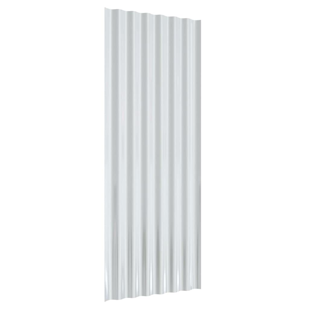 Pannelli Per Tetto VidaXL 12 Pz - Acciaio Verniciato Antracite 100x36 Cm