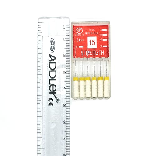ADDLER Strength Dental NITI K File 21 mm Root Canal Files Size 15 (Pack of 6) (B0992GYHGV) Amazon Price History, Amazon Price Tracker