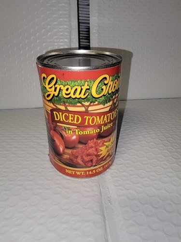 Generic Great Choice California Diced Tomatoes in Tomato Juice. No Salt Added 14.5 OZ (Pack of 12) image 4