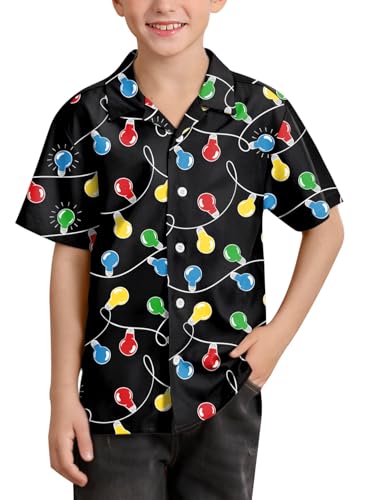 Image of BesserBay Unisex Kids 4th of July Shirt Girls Boys Patriotic Button Down Shirt American Flag Top 4-14 Years