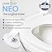 LUXE Bidet NEO 110 - Single Nozzle, Non-Electric Bidet Attachment for Toilet Seat, Adjustable Water Pressure, Rear Wash (White)