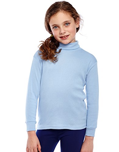 Image of Leveret Girls Boys & Toddler Solid Turtleneck 100% Cotton Kids Shirt (2 Toddler-14 Years) Variety of Colors