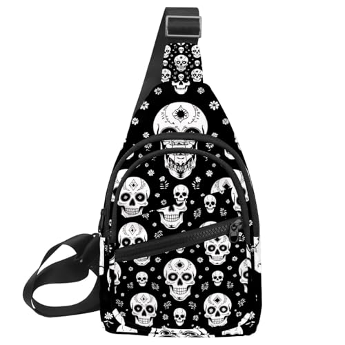 Sac banane avec sangle réglable, sac à dos à bandoulière vintage multicolore