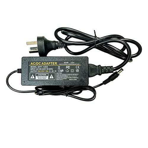 Image of Neon Power Supply DC Power Adapter, 12V 5A 60W with UL Certified LED Power Adapter Transformer for Neon Signs Led House Numbers Light Power Supply with US Standard Plug