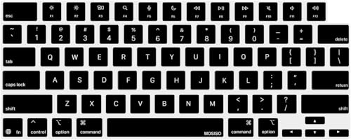 TELTREK Keyboard Cover Compatible With MacBook Pro 14/16 (2021–2024, M1/M2/M3/M4 Pro/Max) & MacBook Air 13/15 (2021–2025, M2/M3/M4) TPU Clear Keyboard Skin