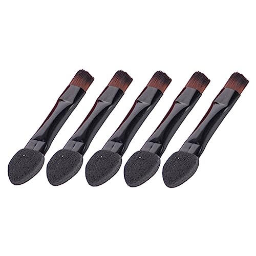 BESPORTBLE Double Sided Eyebrow Lip Brush Set for Eye Shadow Makeup Applicators 50pcs Portable Brush Kit for Women Black Soft Comfortable