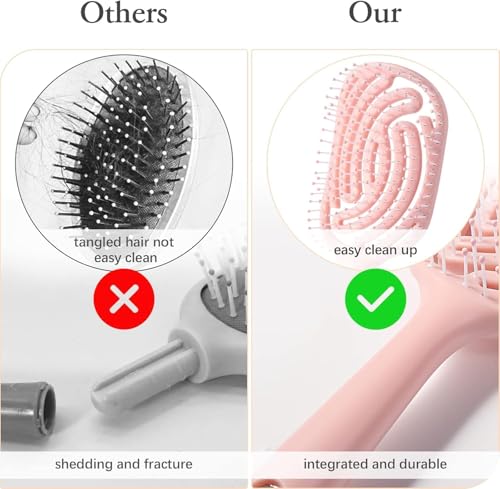 Image of Vented Hair Brush for Blow Drying - Detangling Brush for Wet & Dry Hair, Flexible Scalp Massage Comb for Curly, Straight, Thick or Thin Hair - Anti-Frizz, Quick Dry, Lightweight
