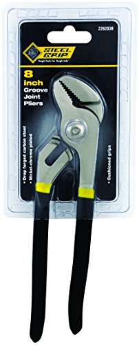 Steel Grip 8 in. Carbon Steel Tongue and Groove Pliers Black/Yellow 1 pk