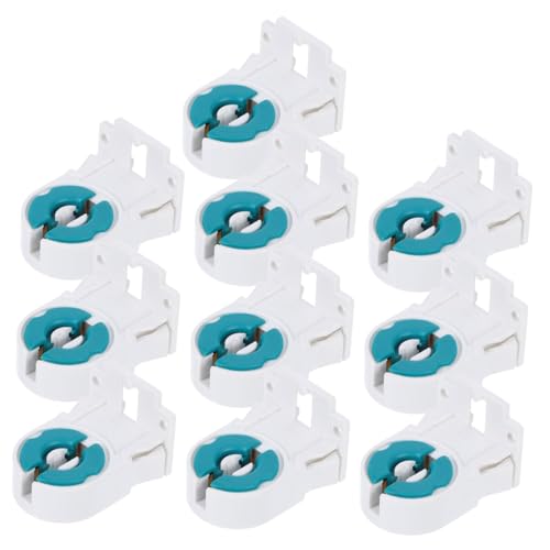 CLISPEED 10piezas Portalámparas Led Accesorios Iluminación Casquillos Tubo Fluorescente