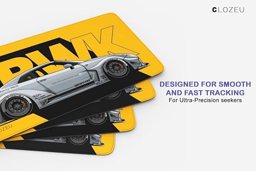 Image of Mouse Pad, Large Extended Desk Mouse Pad, Non-Slip Spill-Resistant Mousepad with Special-Textured Surface,Gamer /Office /Home 585mm x 280mm (Mouse Pad L Yellow Car I)
