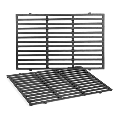 Jakivew 7638 Cast Iron Grill Grates Compatible with Weber Spirit 300 Series (20072017 Front Control) & Spirit II 300 GS4 (2018+) Fits E-310 E-330 S-330 17.5 x 11.9 2-Pack