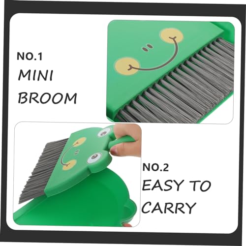 SAFIGLE 1Satz Mini Reinigungsbesen Set Kehrschaufel und Tischbürste für Haushalt und Auto und Platzsparend für Reinigung von Schreibtischen Betten und Innenräumen – Bild 5