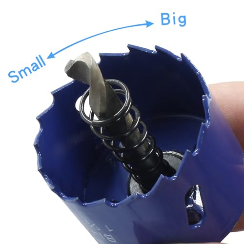 Image of Luomorgo 38mm /1 1 /2 inch Hole Saw Drill Bit | 1 1 /4 inch Cutting Depth, HSS Bi-Metal, For Wood Cornhole Boards Plastic Drywall & Metal Sheet