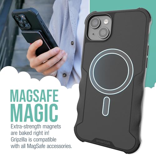 Image of Smartish - Lime Time - iPhone 15 Plus MagSafe Armor Case - Gripzilla [Rugged & Tough] Heavy Duty Armor Case - Fits iPhone 15 Plus