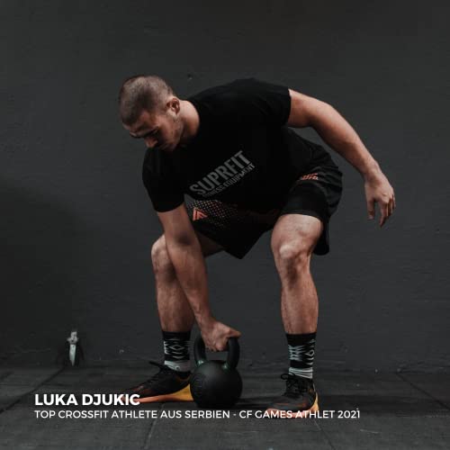 SUPRFIT Econ Kettlebells - Pulverbeschichtete Kugelhantel aus Gusseisen für Kraft- & Crosstraining - Ideal zum Reißen, Stoßen & Drücken, Perfekt als Kettlebell Set, Gewicht: 4-48kg, Schwarz lackiert – Bild 5