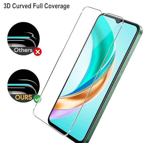 KZIOACSH Screen Protector for HONOR X6b, [2+2 Pack] 9H Hardness[Anti-Scratch] Front Screen Tempered Glass HD Clear [Bubble Free] Protective Cover Film with Camera Lens Protector for HONOR X6b - Image 4