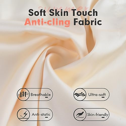 Image of MANCYFIT Womens Half Slip for Under Dresses Satin Slip Skirt Mini Underskirt