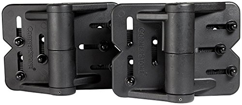 Nationwide Industries Cornerstone Self-Closing Hinge, Adjustable Nylon - Self Drilling, Black #TOP28