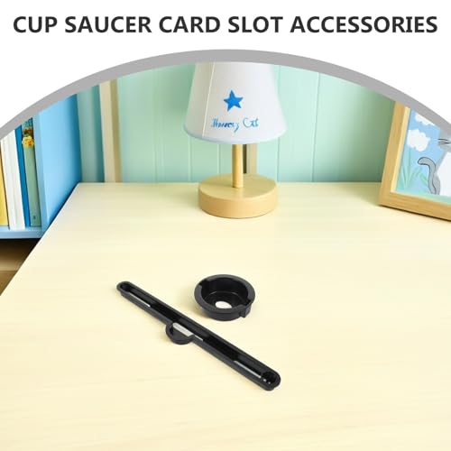 IDEANATEGRATE 2 Sets Bed Folding Desk Accessories - Foldable Cup Holder Inserts and Desk Card Slots for Laptop Table - Plastic Replacement Accessories for Bedroom Camping Table - Thumbnail 4