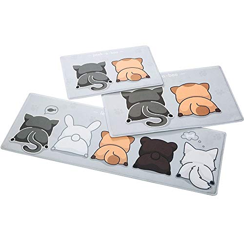 JKHOIUH Ottomans Door Mat Door Bathroom Mat Bathroom Door Mat Home Bathroom Absorbent Carpet Kitchen Mat (Color : Play with, Size : 50x80cm)