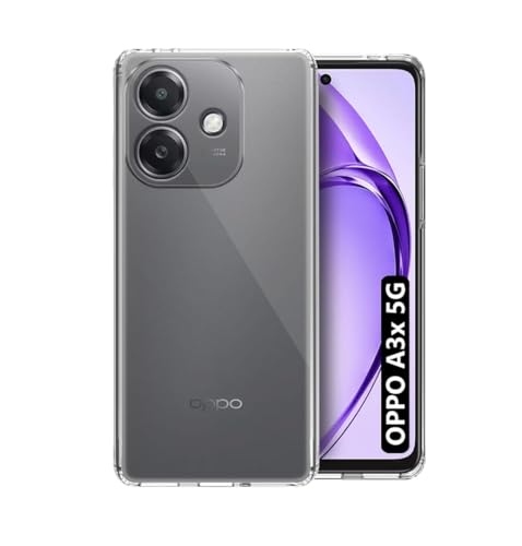 Image of COVERBLACK Soft Rubber Back Cover Compatible Model for Oppo CPH2641 / A3x 4G / A3 5G - Transparent