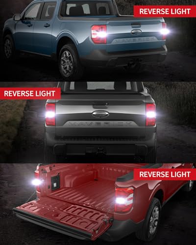 LASFIT T3 WT21W LED Bulb Backup Reverse Light WT21 WT21W/7W Canbus Error Free for 2022 2023 2024 Ford Maverick XL XLT Lariat Accessories, 2021 2022 F150 F250 F350 Xenon White Anti Hyper Flash (2pcs) — view 5