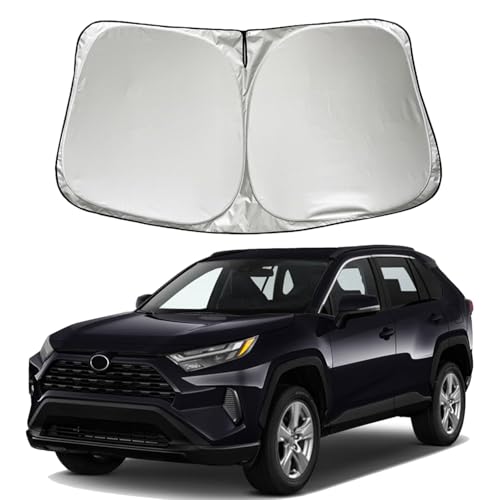 SZYUCHEN Car Windshield Sun Shade Sunshade Compatible with Toyota Rav4 Rav 4 2026 2025-2019 Crossover LE XLE Premium Limited XSE Hybrid Adventure Accessories, Car Front Window Sun Shield Visor