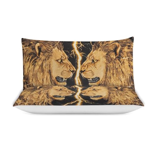 Juego de ropa de cama de microfibra suave BlitzLöwe con diseño de animales 4