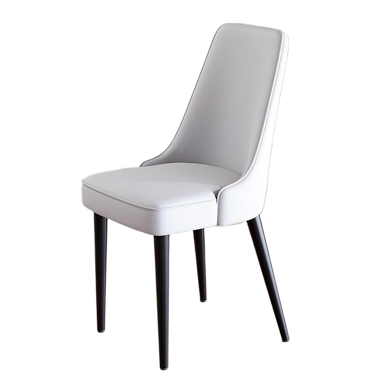 Chaises de cuisine en cuir noir et métal pour repas chaleureux en famille