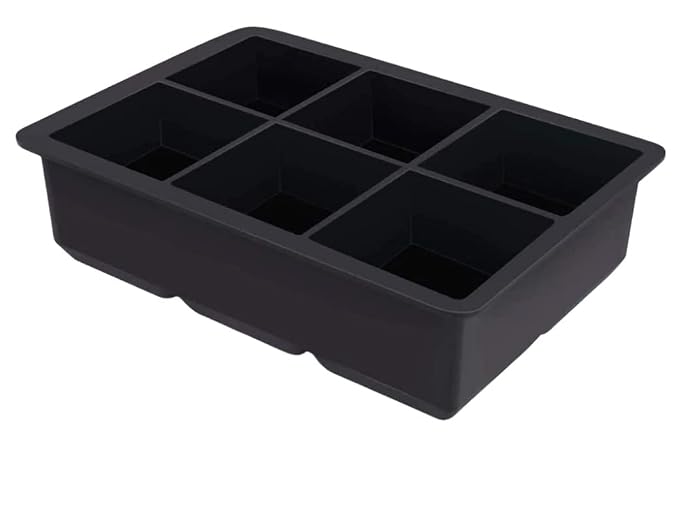 Clazkit Silicone Ice Cube Tray Size : 6-Square (Big)[Mu...