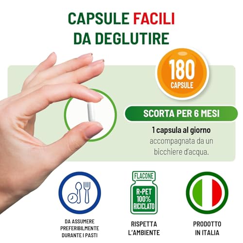 Equilibra Biotina Altodosata 450 Mcg, Per Capelli E Unghie, Con Zinco, Rame, Selenio, Estratti Di Ortica, Miglio, Equiseto, Vegan, Senza Glutine, Privo Di Lattosio, 180 Capsule - 5
