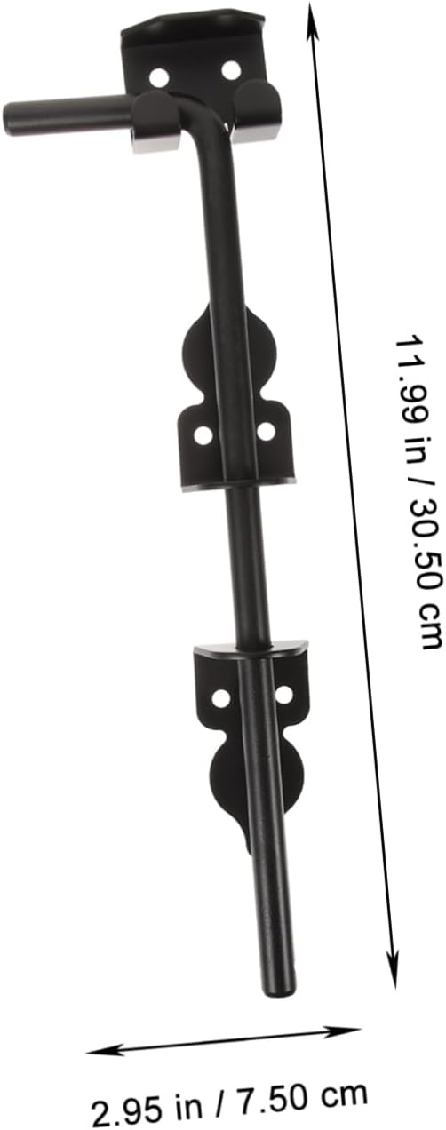 Solid Gate Drop Rod French Door Latch Slide Bolt Gate Lock Fence Hardware Windproof Security Bar