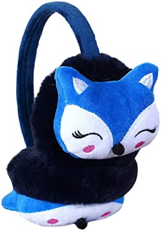 Kids Teens Furry Winter Earmuffs Cute Fox Plush Faux Fur Warm Earmuffs Girls Boys Thermal Ear Warmers Earflaps Cold Weather Ears Protector Children Warm Ear Covers Xmas Winter Birthday Gift