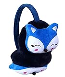 Kids Teens Furry Winter Earmuffs Cute Fox Plush Faux Fur Warm Earmuffs Girls Boys Thermal Ear Warmer