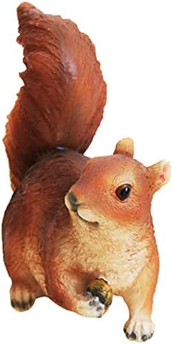 Garden Decoration, Artificial Squirrel Sculpture Decoration, Villa Garden Courtyard Resin Decoration, Small Animal Outdoor Decoration, Branch Landscaping (Color : As Shown, Size : 16814cm)