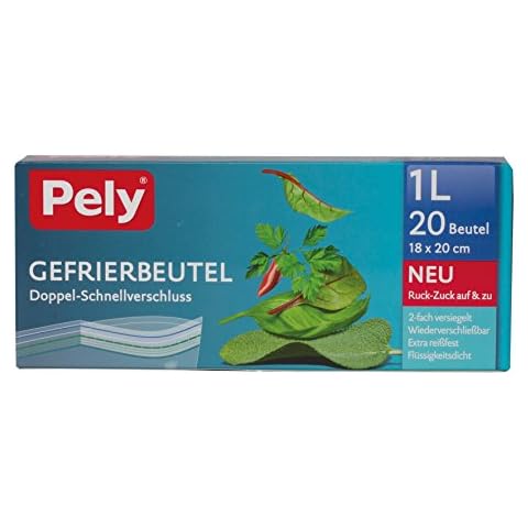 pely 5131 Double Quick Release Freezer Bags 1 Litre 20 Bags Cover