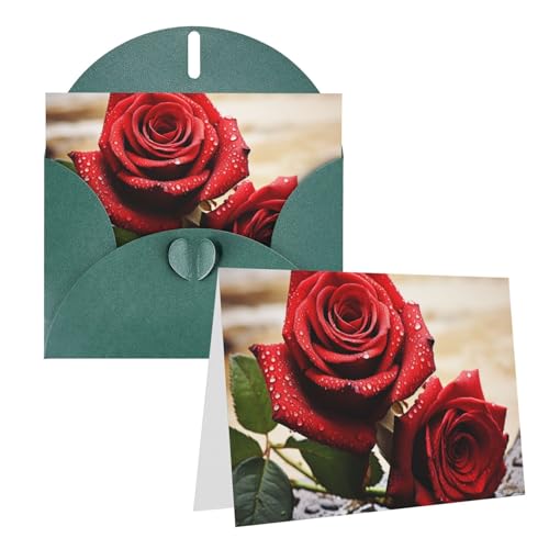 Cartes de vœux pour toutes les occasions, anniversaire et mariage avec roses rouges