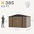 DWVO 10x8ft Metal Outdoor Storage Shed, Waterproof Tool Shed Heavy-Duty Storage Unit with Lockable Door and Vents, Ideal for Bicycles, Tools, Lawnmowers, Backyards, Patios, Lawns - Brown