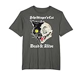Schrodinger Black Cat Dead & Alive Quantum Paradox Physics T-Shirt