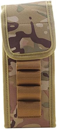 EDWOL Tactical Shotgun Shell Holder Airsoft Molle Magazine Pouch 16 Round 12 Gauge Military Hunting Bandolier Cartridge Bag,CP