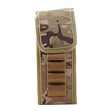 EDWOL Tactical Shotgun Shell Holder Airsoft Molle Magazine Pouch 16 Round 12 Gauge Military Hunting