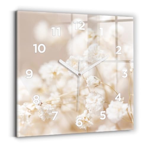 Horloge murale de qualité supérieure Wallfluent 30x30 cm au design moderne carré - 2