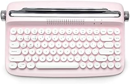 YUNZII ACTTO B303 Wireless Retro Typewriter Bluetooth Keyboard(Baby Pink) - 3