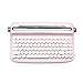 YUNZII ACTTO B303 Wireless Typewriter Keyboard, Bluetooth Connection, Cute Retro Aesthetic Design with Integrated Stand for Tablet, Phone, PC and Win/Mac/Android(B303, Baby Pink)