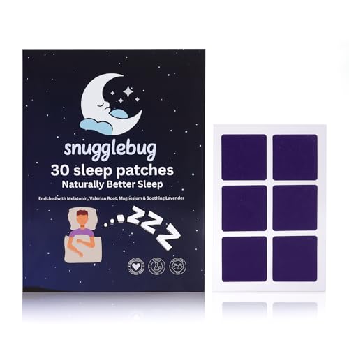 SnuggleBug® Sleep Patches – 30-Day Supply | Extra Strength with Melatonin | All-Natural Sleep Aid | UK Made, Vegan, Non-Habit-Forming | No Pills, No Grogginess | Pack of 1
