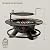 OLYMPIA OUTDOORS 47 Inch Heavy Duty Steel Fire Pit with Grill, Large Outdoor Fire Pits for Outside Wood Burning, BBQ