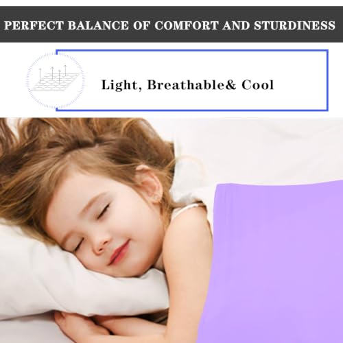 Image of Ntomtuex Sensory Bed Sheet for Compression Reduced Pressure Weighted Blanket to Keep Nice Sleeping Comfortable with Light Breathable Polyester Material, Lila,54 inchx60 inch