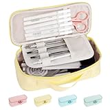 Hsmihair Big Capacity Pencil case pencil Bag Multifunctional Pencil Pouch with Compartmens, pencil box for girls boys Stationery Bag Pencil case Pouch Cosmetic 2100ML (Yellow)