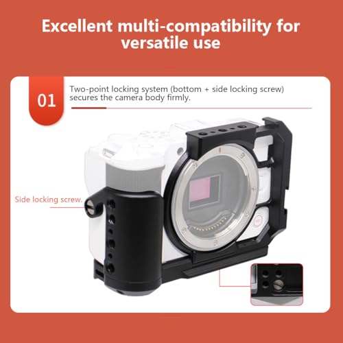 Cage EOS R50 en alliage d'aluminium avec support griffe pour reflex - 8