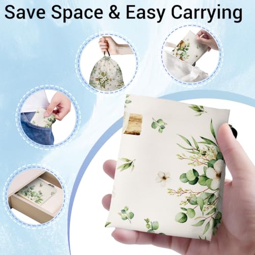 Image of Wooden Cross Drawstring Storage Pouch Cloth Shoe Bags for Party